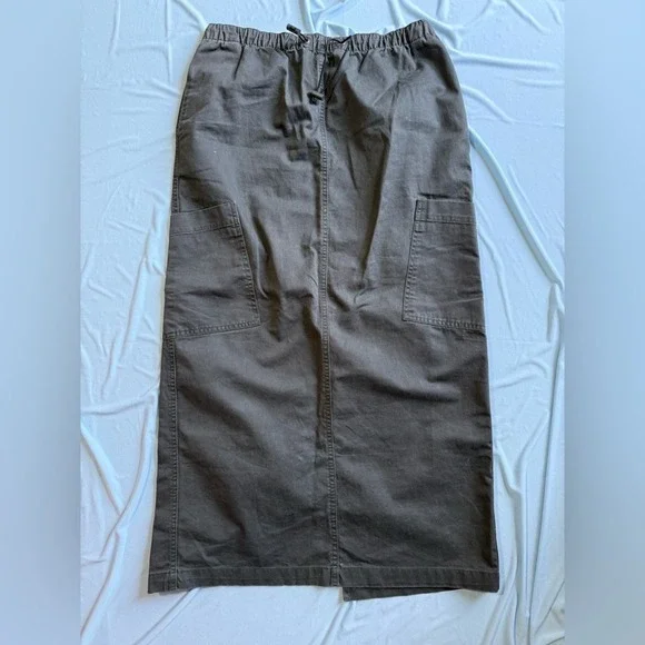 BDG Cargo Maxi Skirt Dark Olive Green Size M - Picture 4 of 7